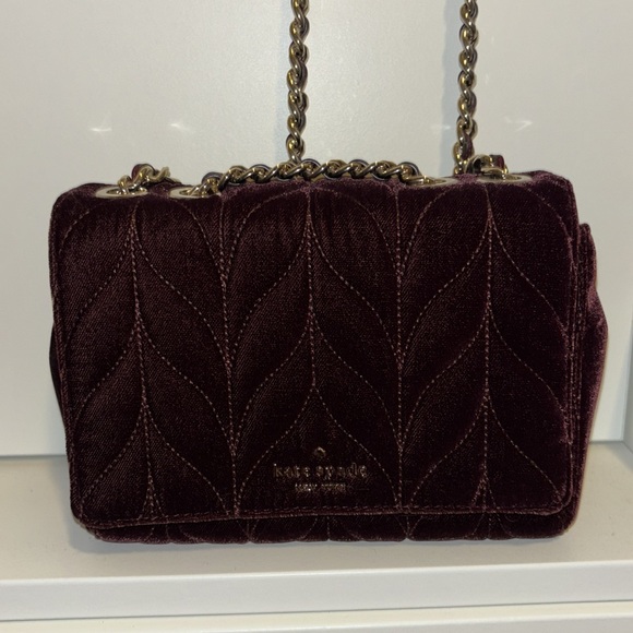 Kate Spade red velvet bag - Picture 6 of 6
